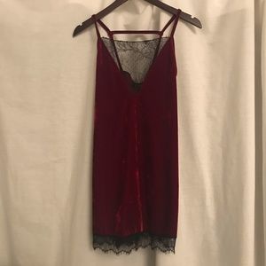 SHEIN red velvet vampire mini dress